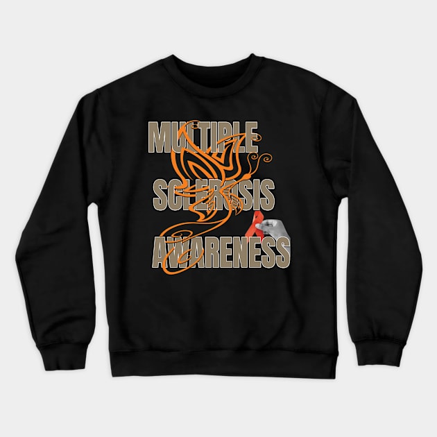 Multiple Sclerosis Awareness Crewneck Sweatshirt by TeeText